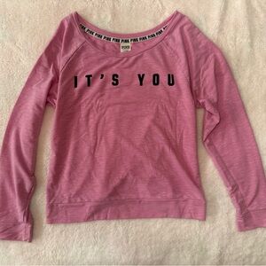 PINK Victoria's Secret Pink Long Sleeve Tee It’s You Not Me Oversized M